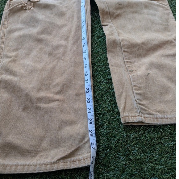 Distressed Dickies Mens Workwear Pants 40x30 Relaxed Fit Baggy Tan Heavy Canvas - Picture 6 of 6